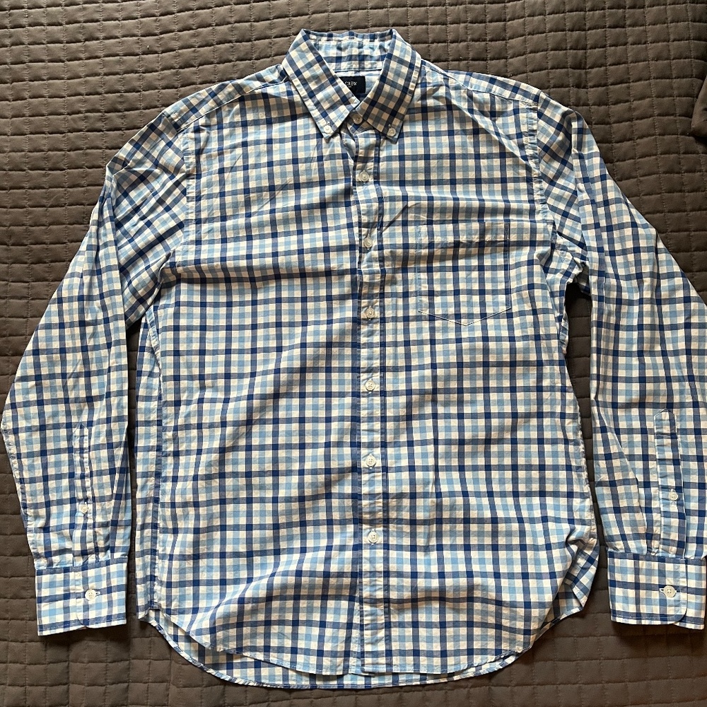 J. Crew Factory - Casual Collared Shirt - Men's Medium - Slim Fit